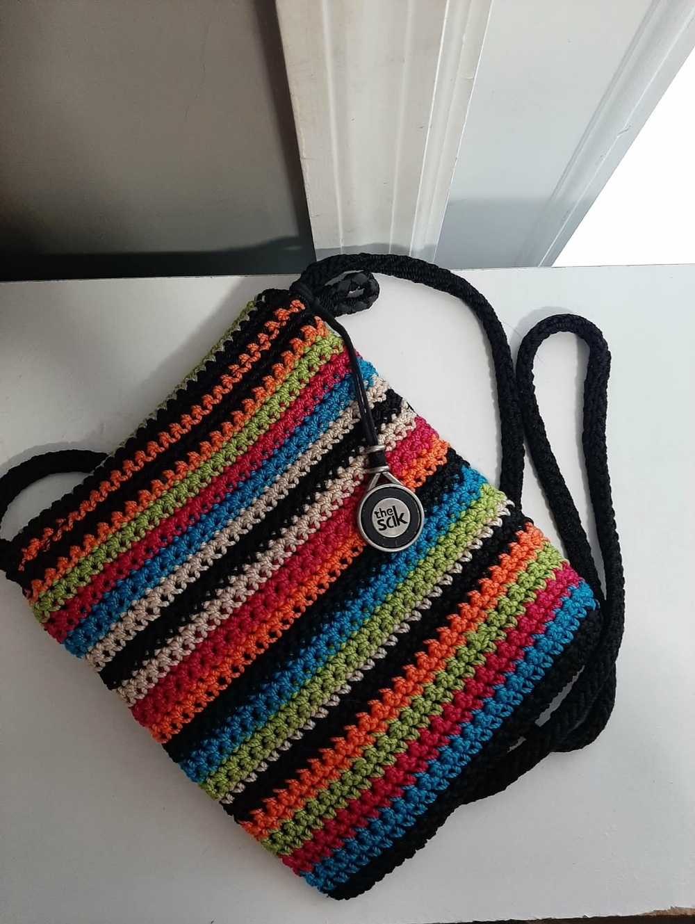 THE SAK/VERA BRADLEY "Lucia" Crochet Crossbody Flap Bag & VaVaBloom ID/Coin Set - Picture 3 of 12